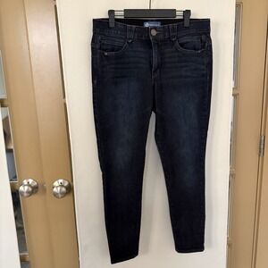 Democracy Womens‎ 12 Blue Dark Wash Mid Rise "Ab"Solution Denim Skinny Jeans